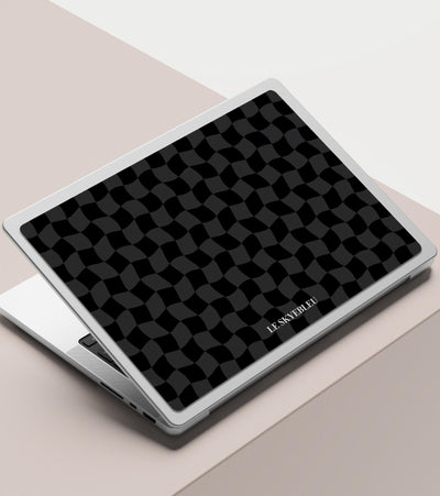 Black Check  - Stick on Laptop Skin