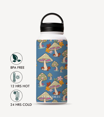 Mushroom Party - Steel Water Bottle