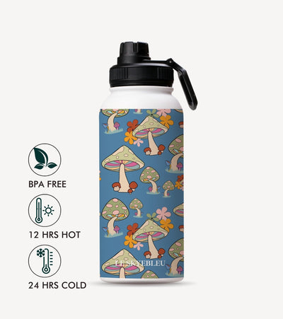 Mushroom Party - Steel Water Bottle