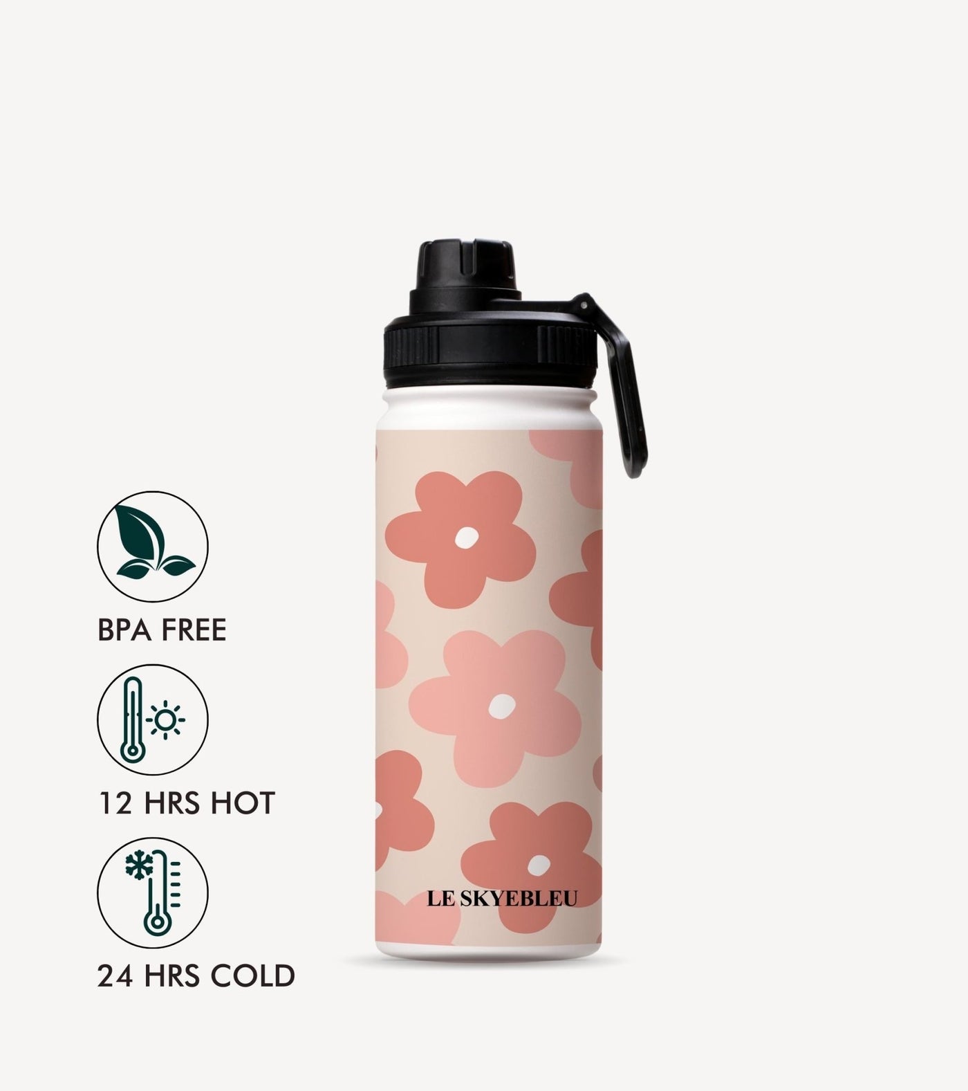 Peachy Pop - Daisy Steel Water Bottle