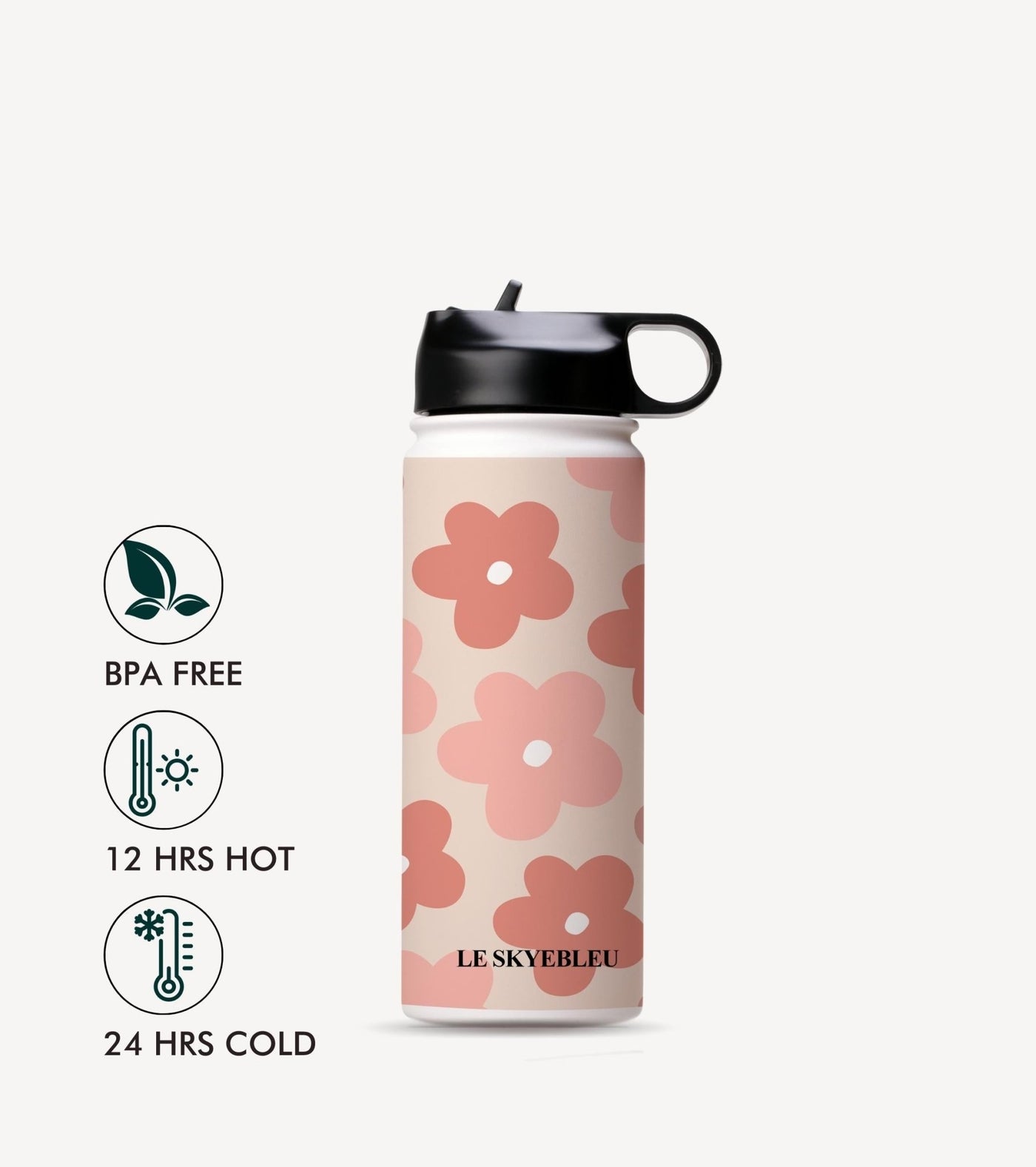 Peachy Pop - Daisy Steel Water Bottle