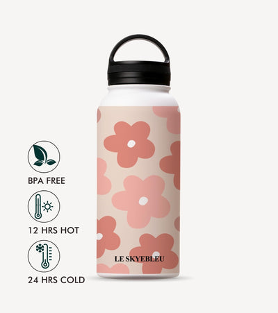 Peachy Pop - Daisy Steel Water Bottle