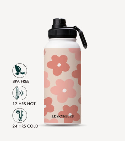 Peachy Pop - Daisy Steel Water Bottle