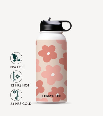 Peachy Pop - Daisy Steel Water Bottle