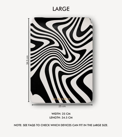 Zebra Swirl - Laptop & iPad Sleeve