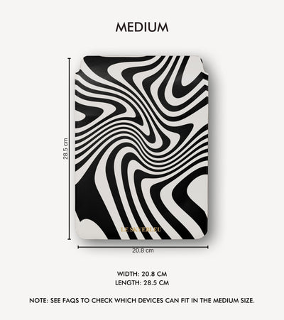 Zebra Swirl - Laptop & iPad Sleeve