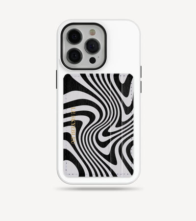 Zebra Swirl - Stick On Phone Wallet